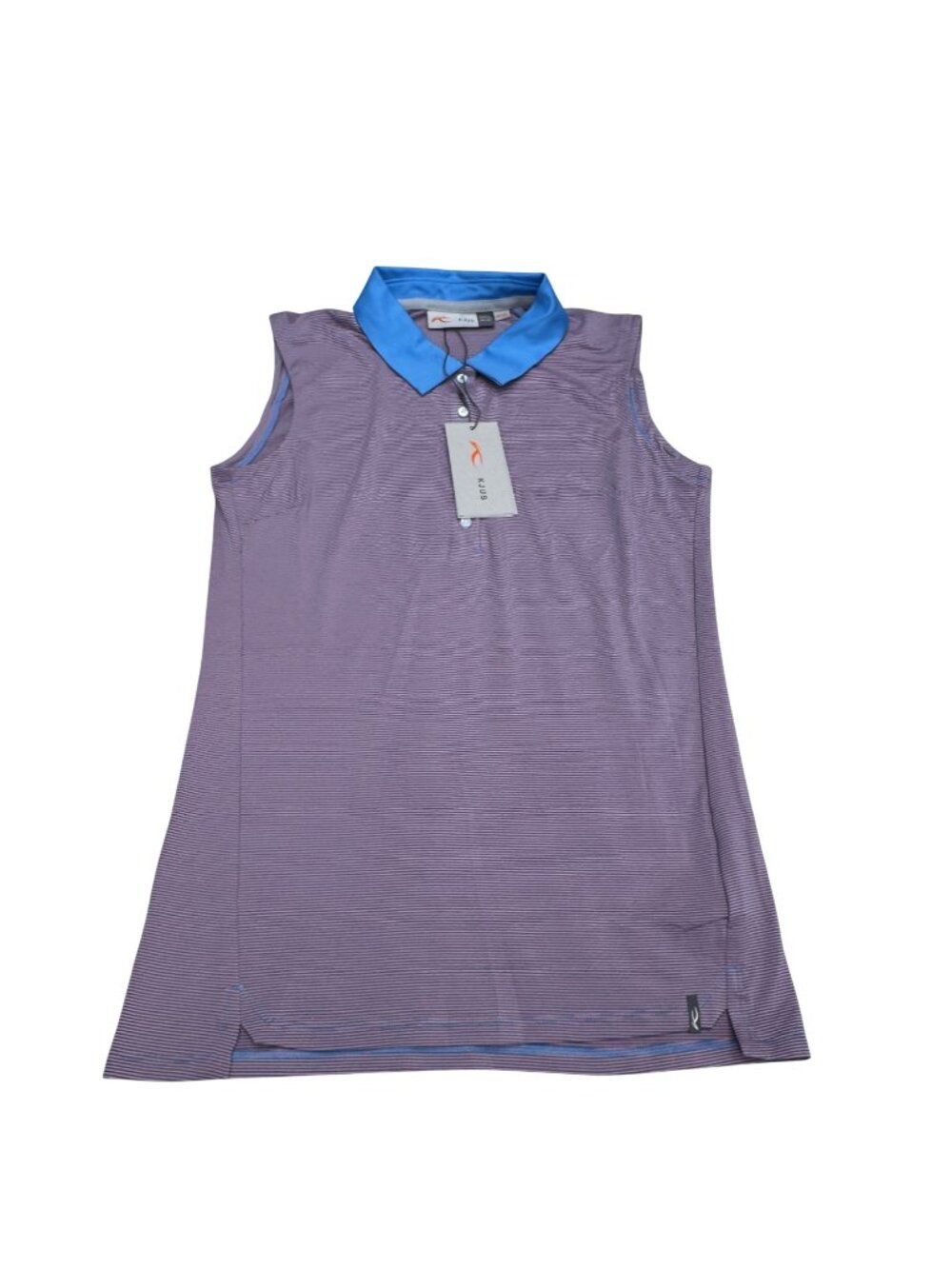 NWT KJUS Purple Striped Women's Sina Golf Polo Sleeveless Top, Size XS